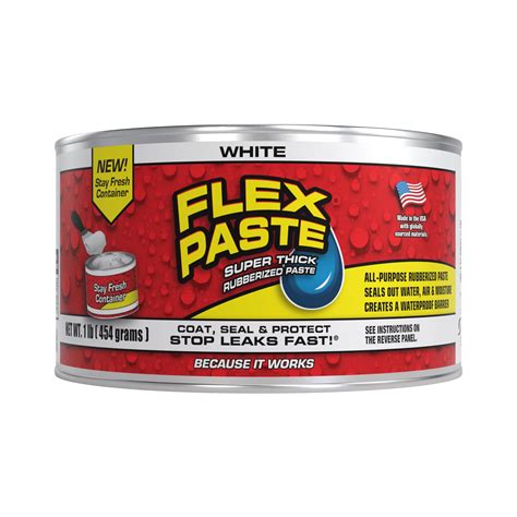 waterproof putty sealant|Flex Paste, 1 lb Can, White, Waterproof Paintable。